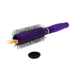 Acrylic hairbrush with storage compartment