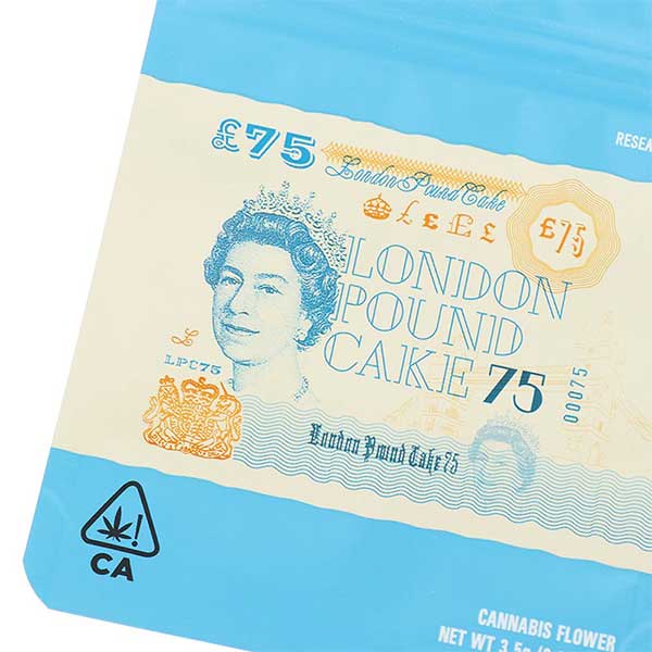London pound cake ziplock bag
