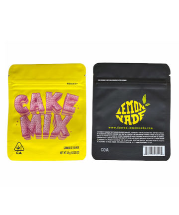 Cake mix ziplock bag