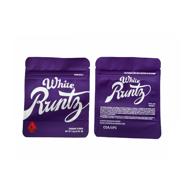 White Runtz Ziplock Bag
