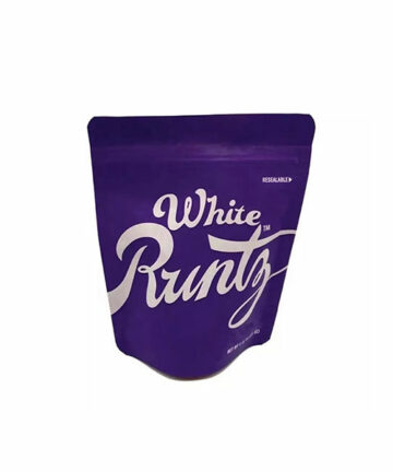 white Runtz ziplock bag